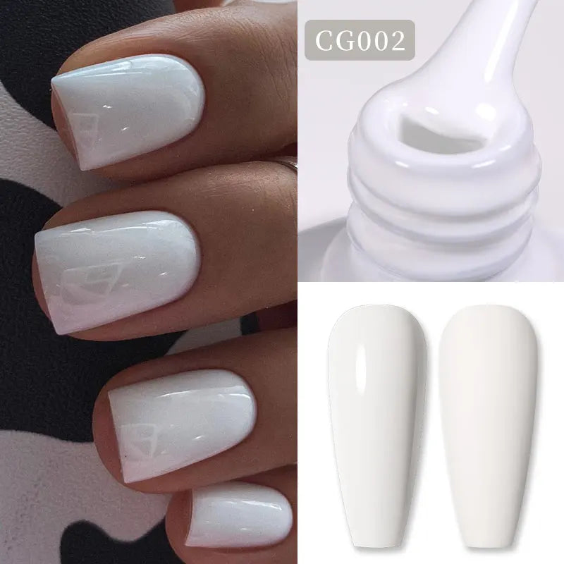 BORN PRETTY 10ml Snow Glitter Gel Nail Polish Pink Milky White Jelly Sequins  Semi Permanent Nails Art Design Varnish Manicure