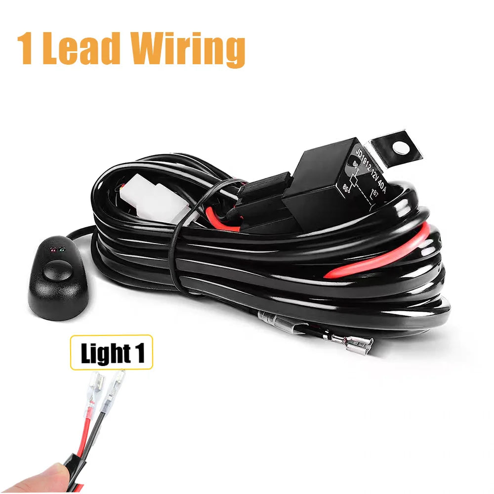 Long Range LED Work Light Bar 4X4 Offroad Led Headlights 12-24V Amber Spotlights Driving Fog Lamp for Tractors Truck Motorcycle