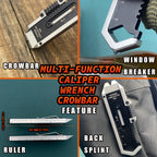 Multi-functional Mini crowbar 9 in 1multi-tool adjustable wrench EDC caliper Measuring ruler Pry bar Pocket outdoor camping tool