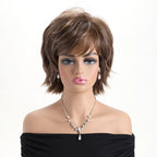 10 Inch Natural Synthetic Wigs for Women Short curly  Wig Daily Party Heat Resistant Hair