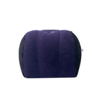 1pc Inflatable Half-Moon Support Pillow, Blue Flocked Surface Leg & Back Cushion