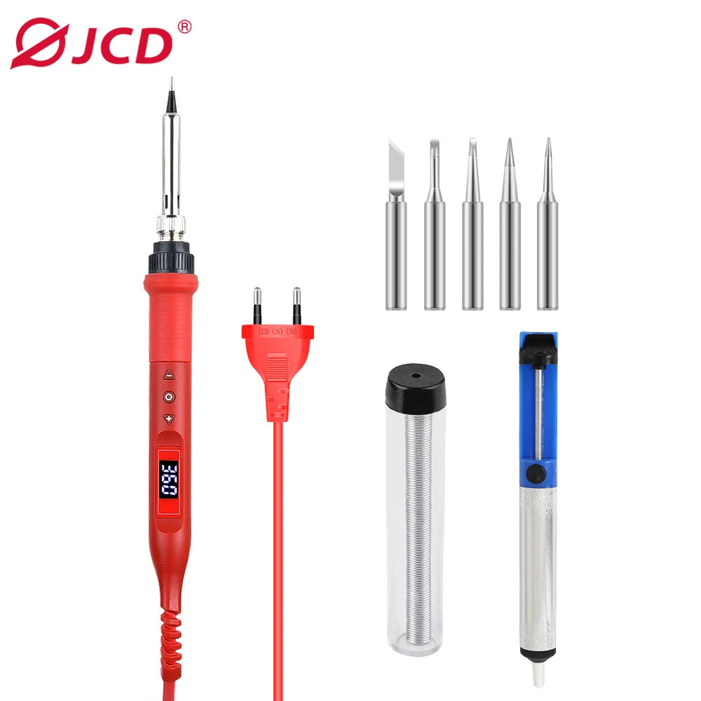 JCD 908U 80W Digital Soldering Iron kit 220V/110V Adjustable Temperature LCD Display Portable Soldering iron DIY Welding Tools
