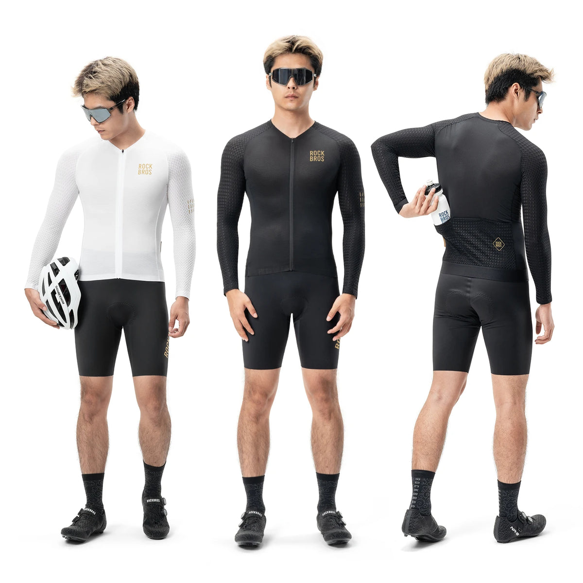 ROCKBROS Cycling Jersey Spring Autumn Lightweight High Elasticity Long Sleeve Bicycle Jersey Wicking Breathable MTB Bike Jersey