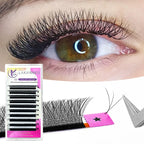 LAKANAKU 3D W Shape Eyelash Extensions 6 Trays 0.07mm C/D Curl 8-15mm Mixed Length