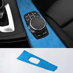 BMW 3 Series F30/F31/F34/F35/3GT Alcantara multimedia switch knob trim frame, LHD