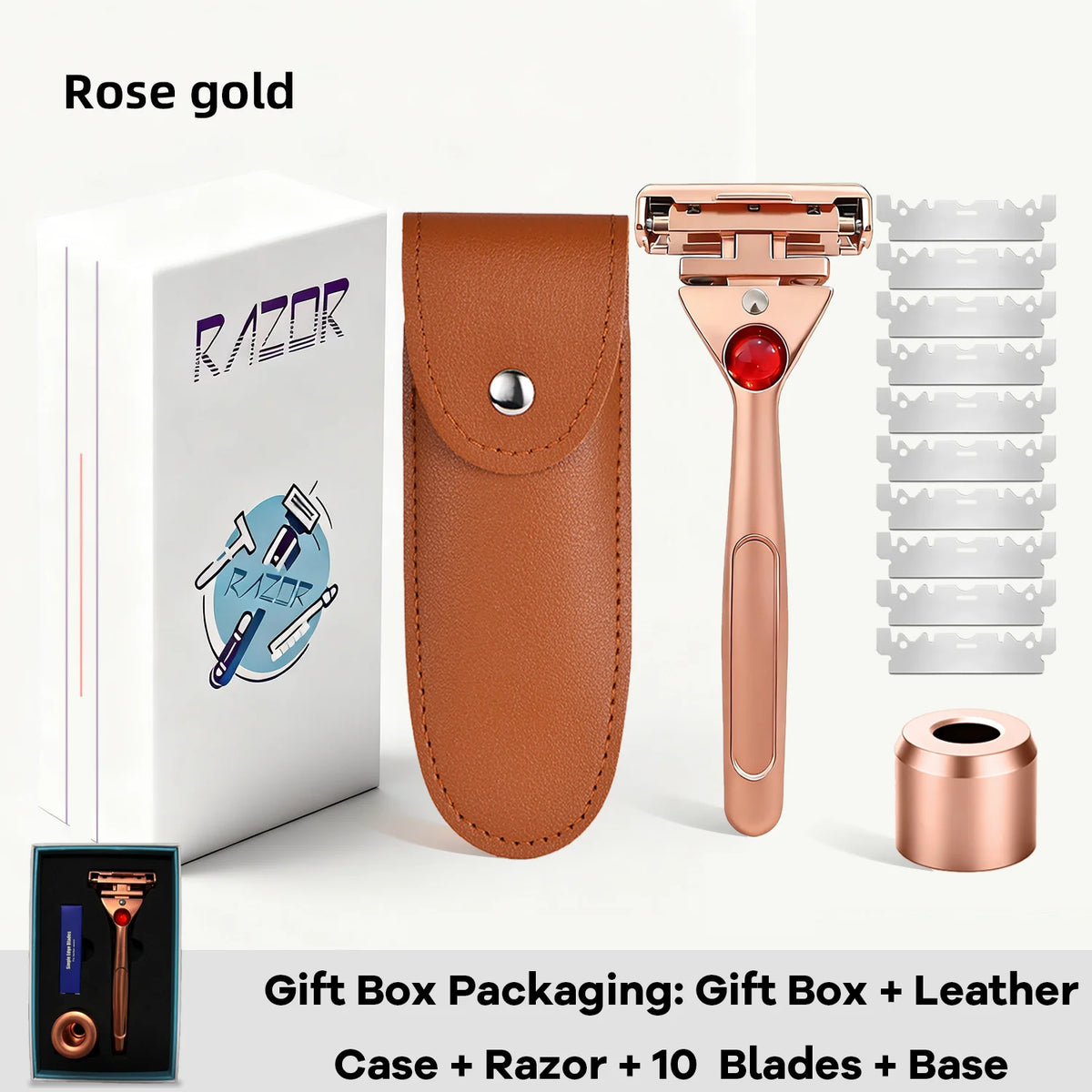 4-Layer Half-Blade DE Safety Razor | Precision Shave with Magnetic Ease | Luxury Eco-Friendly Gift Set