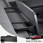 For Tesla Model Y Juniper Model 3 2025 2026 Behind Screen Storage Box Organizer Dashboard Bracket Tissue Box Tray Accessories