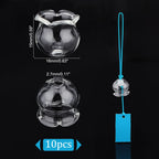 180pcs Mini Glass Globe 6 Size Glass Ball Bottles Orbs Ball Wish Glass Ball Glass Spheres UV Planet Crystal Craft Ball for UV