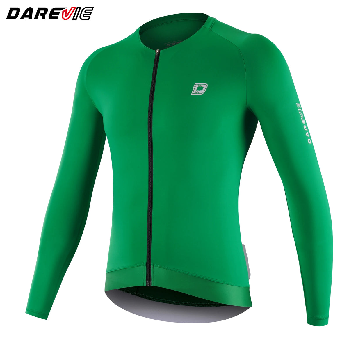 DAREVIE Men's Cycling Jersey DVJ278 Moisture Wicking Anti-Slip Hem, Black/Green/Grey/Red