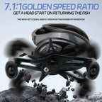 7.1:1 6+1BB DC Electronic Brake Baitcasting Reel Anti Backlash Smart Cast 6KG Drag 168g Lightweight Long Distance Lure Fishing