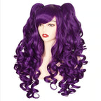 HAIRJOY Women Synthetic Hair  Long Curly Cosplay Wig  Halloween Wigs for Party  with 2 Ponytails