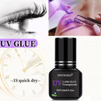 5pcs UV GLUE Adhesive For Eyelash Extensions Gel 1S Fast Drying Strong False Lash Extension Glue Long Lasting UV Eyelash Glue