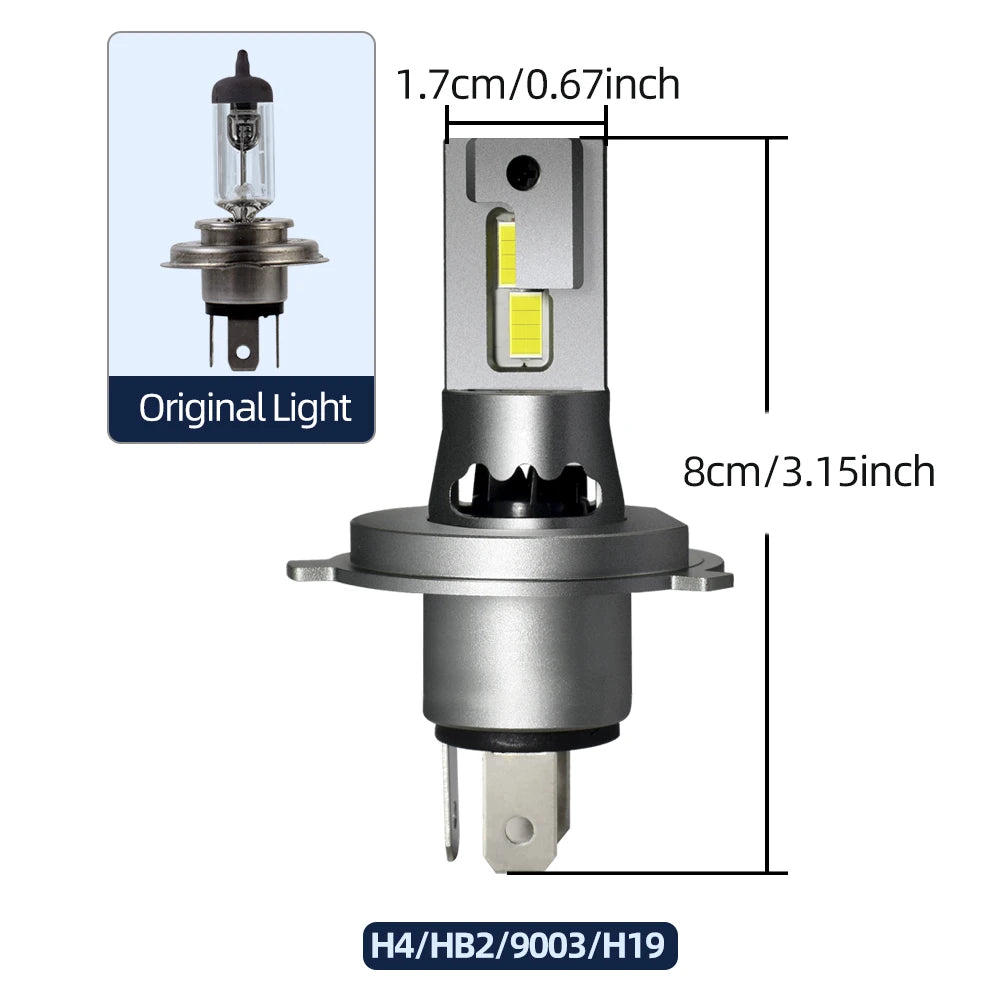 40000LM Canbus H4 LED Headlight Bulbs 9003 HB2 High Low Beam 120W/pair Car Lights 24 CSP 3570 Turbo Led Diode Lamps 12V 6500K