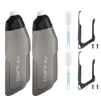 AhyKa Aerodynamic Bike Water Bottle Set 600ml Lightweight Road Bike Cycling Water Bottle Squeeze to Drink Design