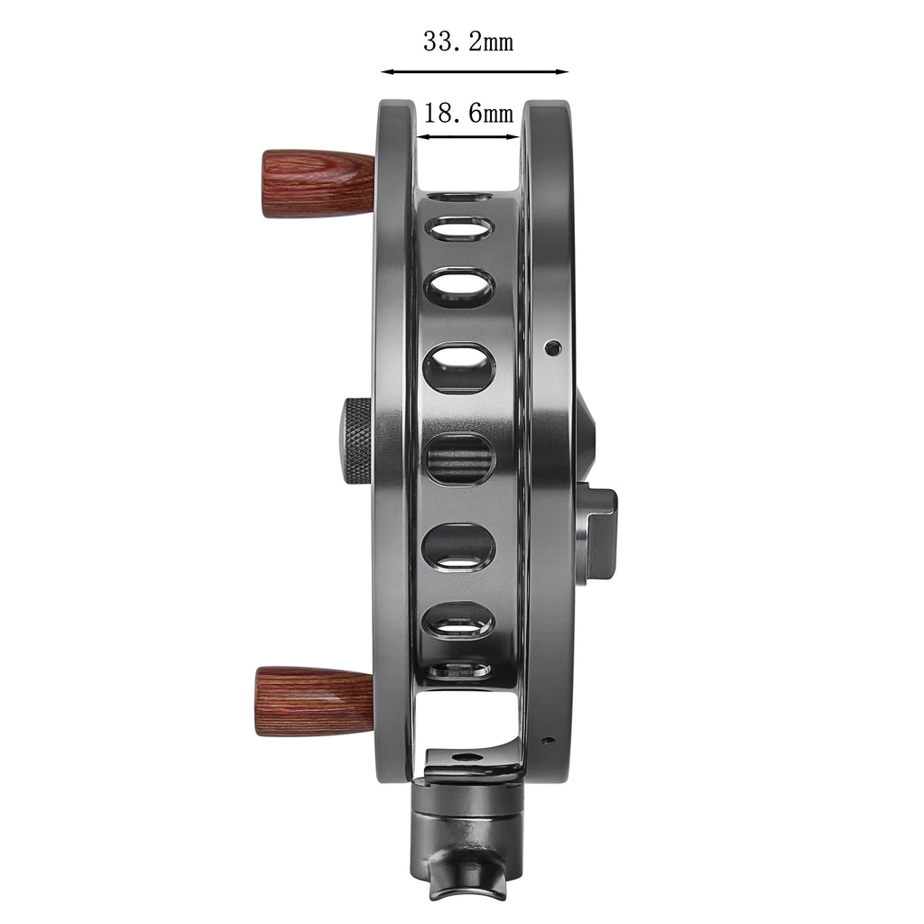 120mm 4 3/4 inch Centerpin Reel Float Reel Direction Changeable for Coarse Trotting Barbel Steelhead Salmon Float Fishing