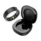 R09 Smart Ring with Charging Case, Heart Rate SpO2 Temp Monitor, 5ATM, Android iOS