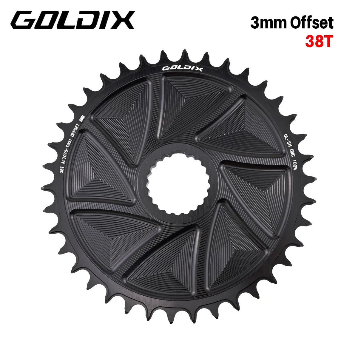 GOLDIX Directly install AERO Chainring Wide Narrow Teeth CNC Hollow Cutting Machining for SHIMANO M8100 M9100 M7100 M6100 Crank