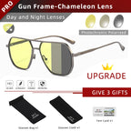 CLLOIO Polarized Driving Sunglasses UV400 Anti-Glare Day Night Vision, Photochromic