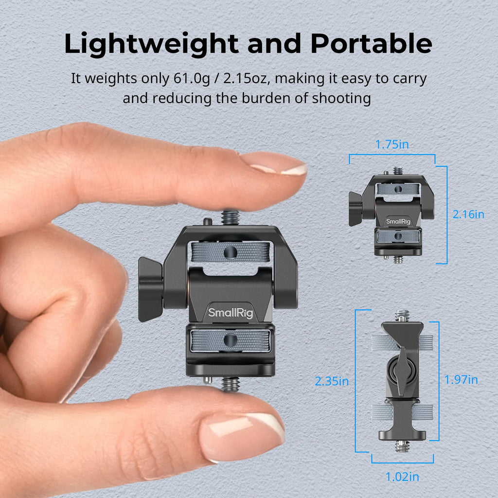 SmallRig Swivel and Tilt Adjustable Monitor Support with 1/4"-20 Screws Seamless Adjustment Monitor Mount Ultimate Stability