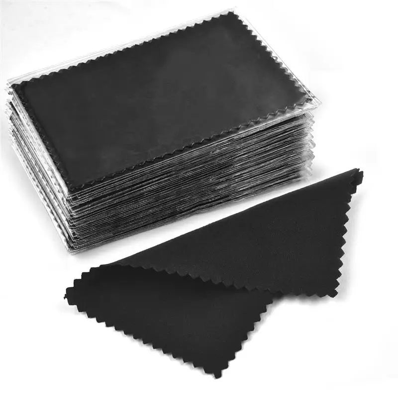 10Pcs/pack Multi Size Silver Polishing Cloth Jewelry Cleaning Anti Tarnish Reusable Soft Wiping Cloth Keep Jewelry Shining Tools