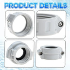 Replacement Inflation Adapter Screw Nut Rubber Seals Connector and Nipple for Coleman Lay-Z-Spa A Coupling Pump & B/C Water Pipe