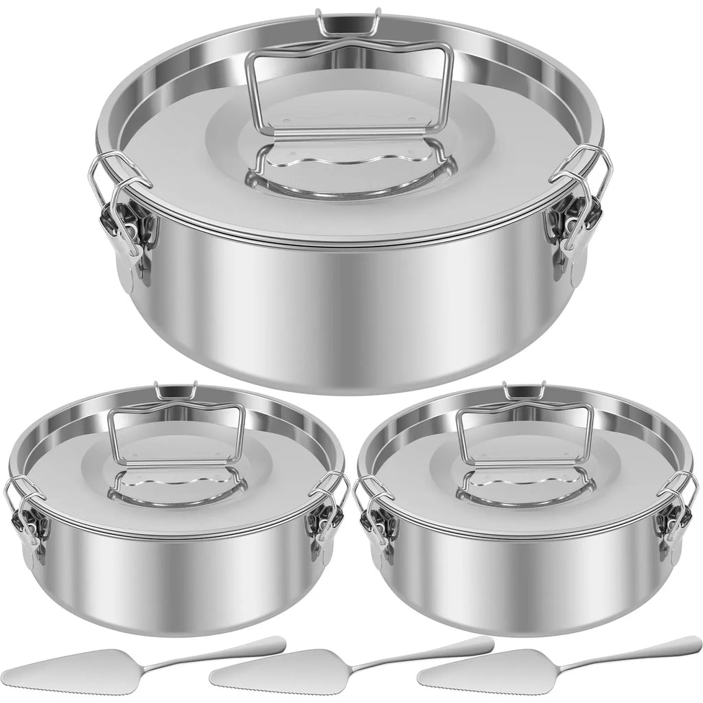 Flan Pan Mold Stainless Steel Cake Baking Flan Maker Flan Mold Set Chocolate Cheesecake Pans Kitchen Supplies Cake Baking Tools