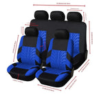 Car Seat Covers Full Set Front Split Rear Bench For Car Universal Cloth SUV Sedan Van Automotive Interior Covers