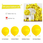 104pcs Balloon Garland Arch Kit, Red Mixed Sizes Latex Balloons for Birthday Wedding Decor