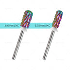 HYTOOS Safety 5XC Carbide Nail Drill Bits TaC Coating Smooth Top Barrel Bit for Thick Gel & Acrylic Removal Pro Manicure Tools
