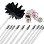 Flexible Chimney Cleaning Brush Extendable Flexible Dryer Vent Cleaner Soft Bristle Effective Air Duct Cleaning Tool