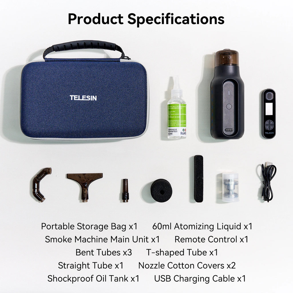 TELESIN Photography Smoke Machine Remote Smoke Effect Portable Smoke Maker with Remote Control Fogger Machine For Video Shoot