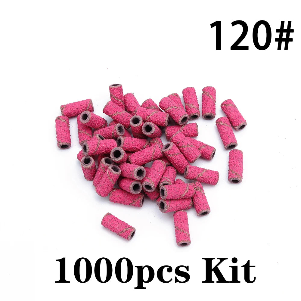 1000pcs 3mm Mini Zebra Nail Sanding Bands Electric Machine Nail Drill Bit UV Gel Acrylic Polish Remover For Nails Accessory Tool