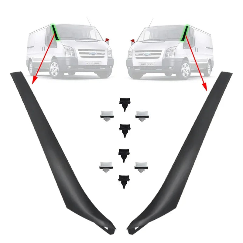 Windshield Windscreen Moulding Trim Right / Left Side LH RH For Ford Transit Mk7 2006 - 2014 TTG Accessories