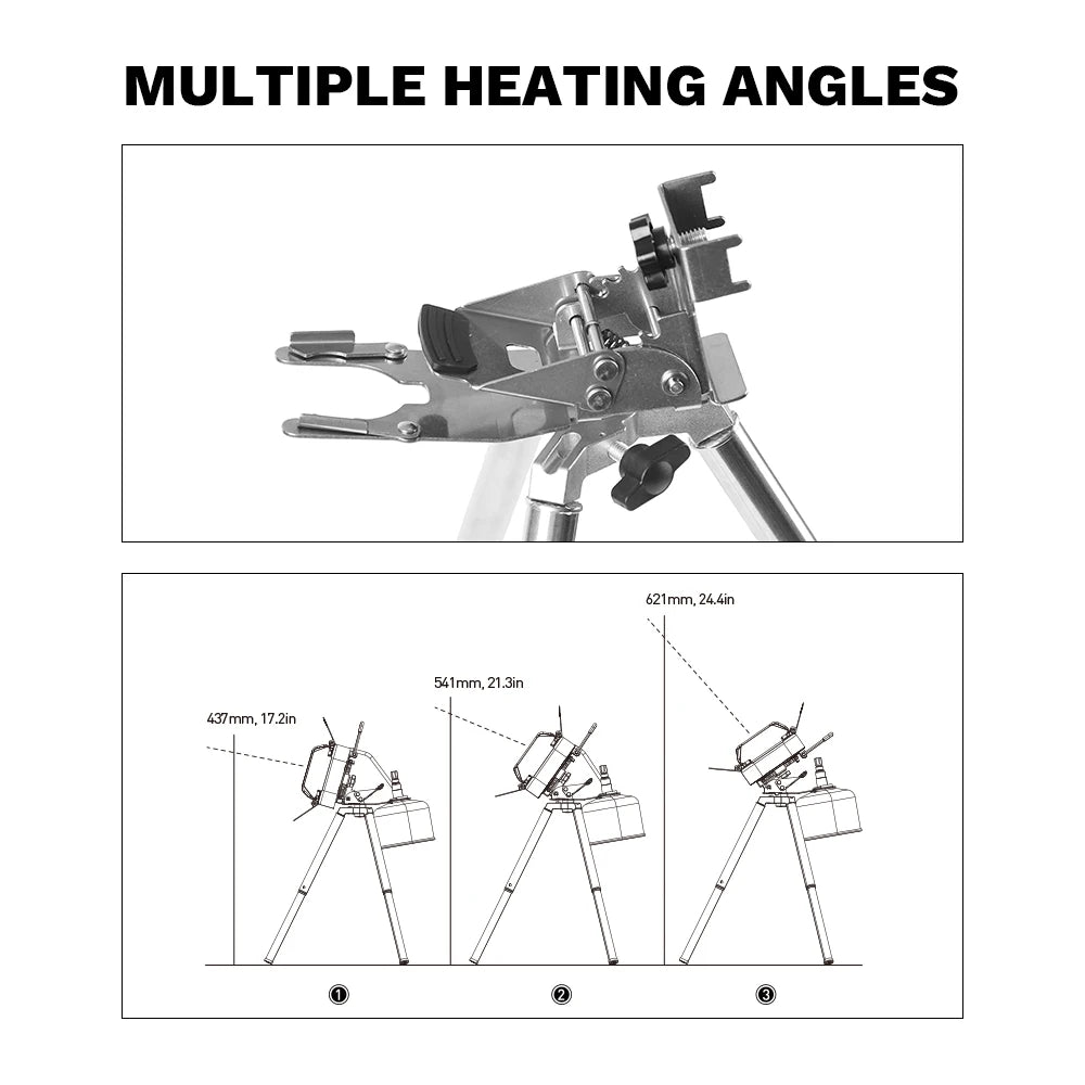 Fire-Maple Sunflower Gas Stove Stand 1/4'' Screw Lightweight Gas Heater Tripod Stainless Steel Outdoor Burner Holder for Camping