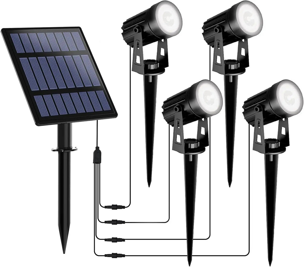 Solar LED Outdoor Wall Spotlight IP65 Waterproof, 2 or 4 LEDs, RGB/Warm/Cold White