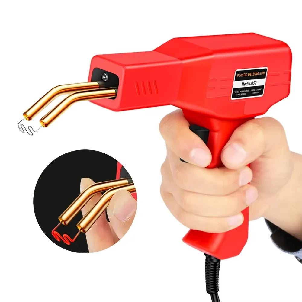 Plastic Welder Welding Machine Car Bumper Soldering Gun with 4 Staples for Bumper Repair Plastic Car Body Repair Tools