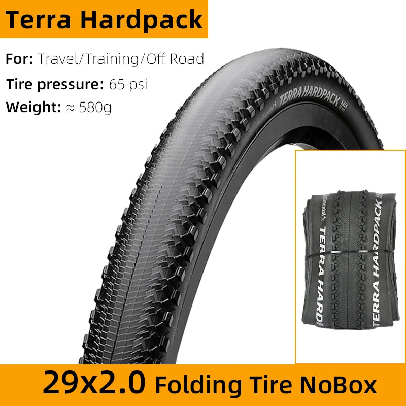 Continental Terra Hardpack Tubeless Ready Folding Gravel Tire 27.5x2.0 or 29x2.0