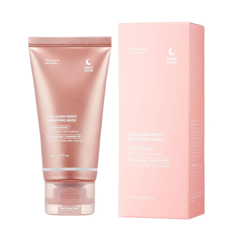 75ML PDRN Wrapping Face Mask Overnight Caffeine Collagen Peel Off Facial Mask Firming Hydration Glass Skin Korean Skin Care