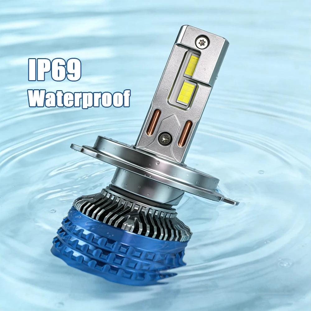 9600W H7 H11 LED Headlights Canbus H1 H4 9005 HB3 9006 HB4 6000K 4300K 3000K Three Color Remote Control Car LED Bulb Strobe Lamp