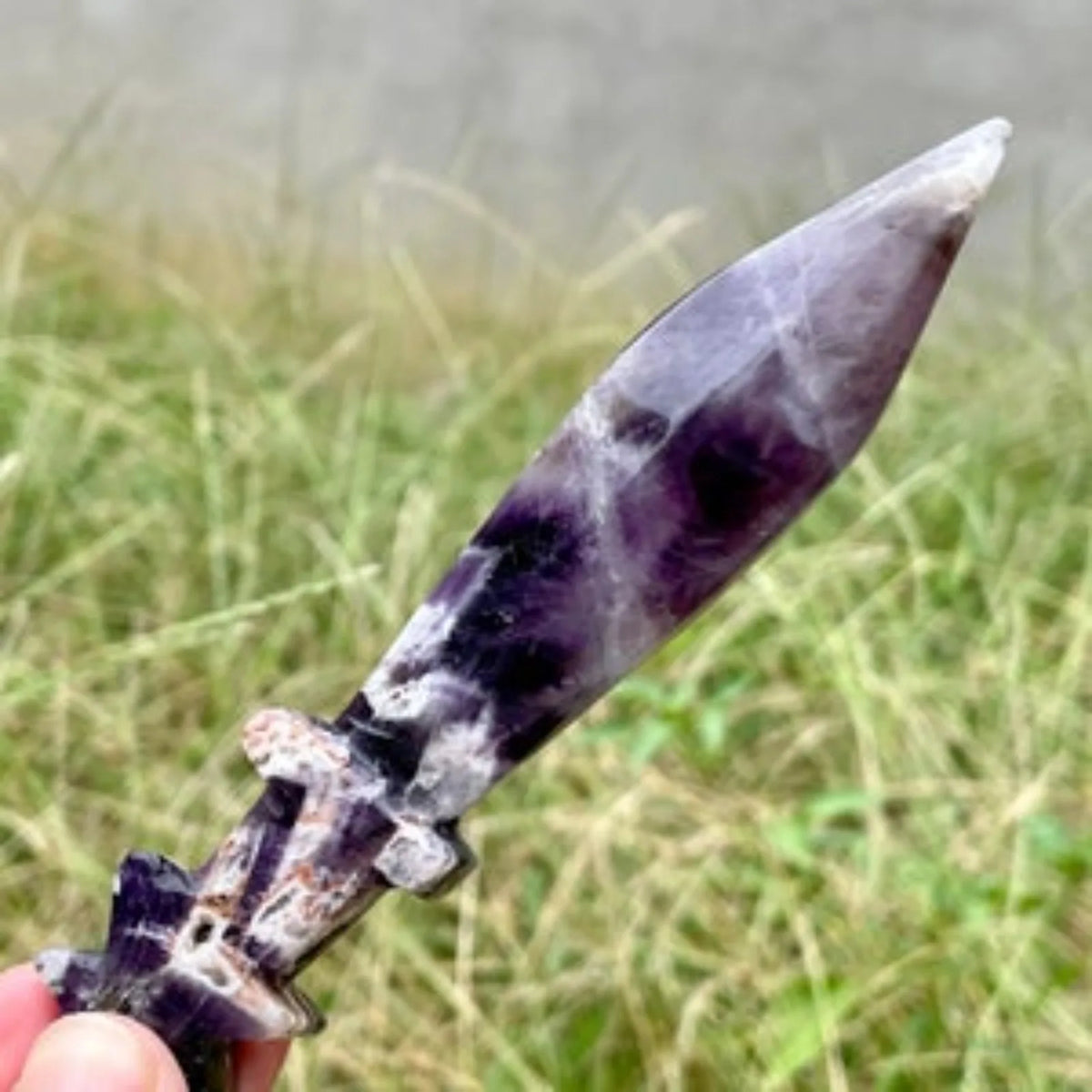Jewelry Patterns 1pc Unique crystal Knife - Hand quartz carved knife、Crystal diy knife、Home decoration - Healing crystal gift