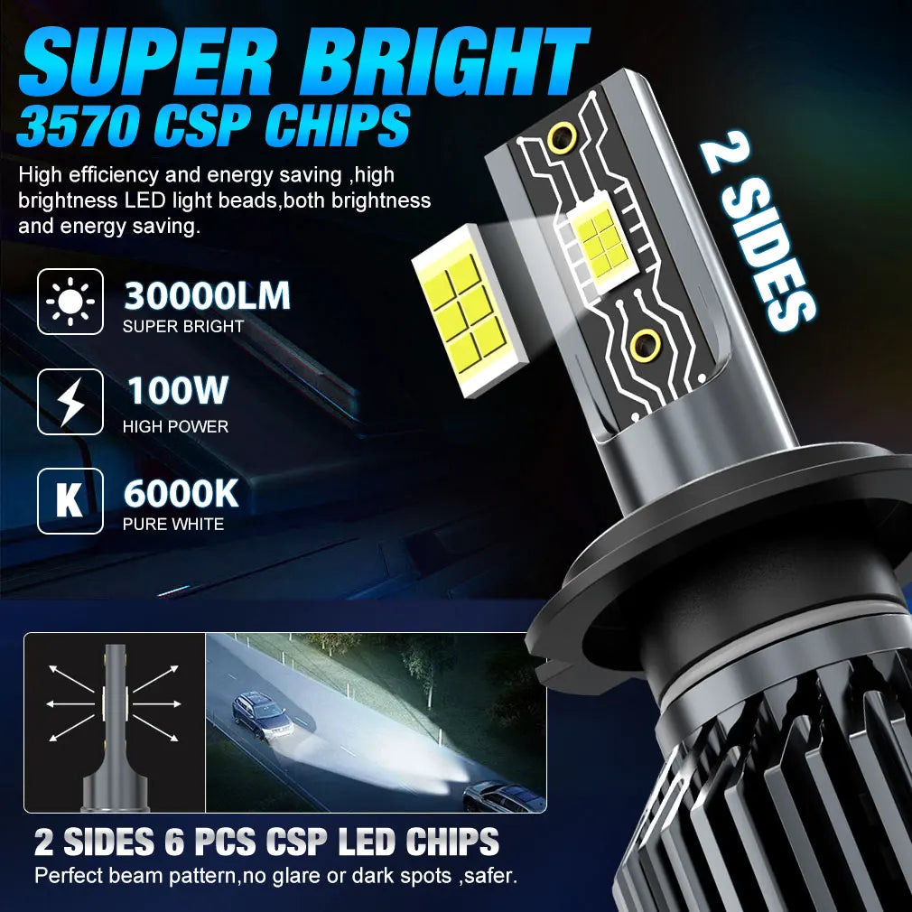 XSTORM LED Headlight Bulb with Canbus, choose socket H1 H4 H7 H8/H11 9005 9006 9012 H13