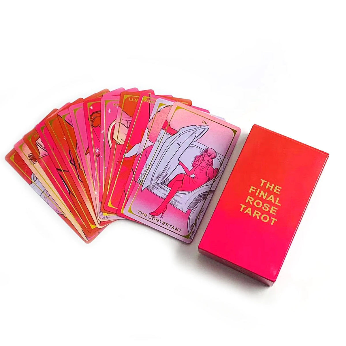 The Final Rose Tarot Card A 78pcs Deck Fortune Fate Divination Card Game With Guide Book,A Pleasant Night Of Games For Family