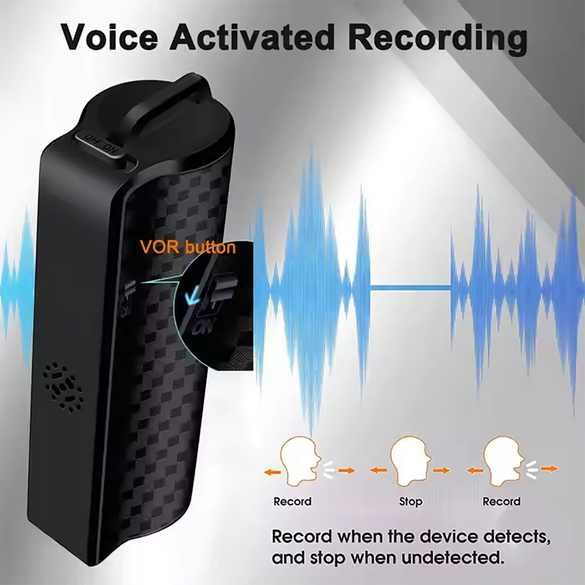Professional Voice Recorder Digital Audio Dictaphone Waterproof Magnetic Long Standby Time 500hous Recording Pen Noise Reduction