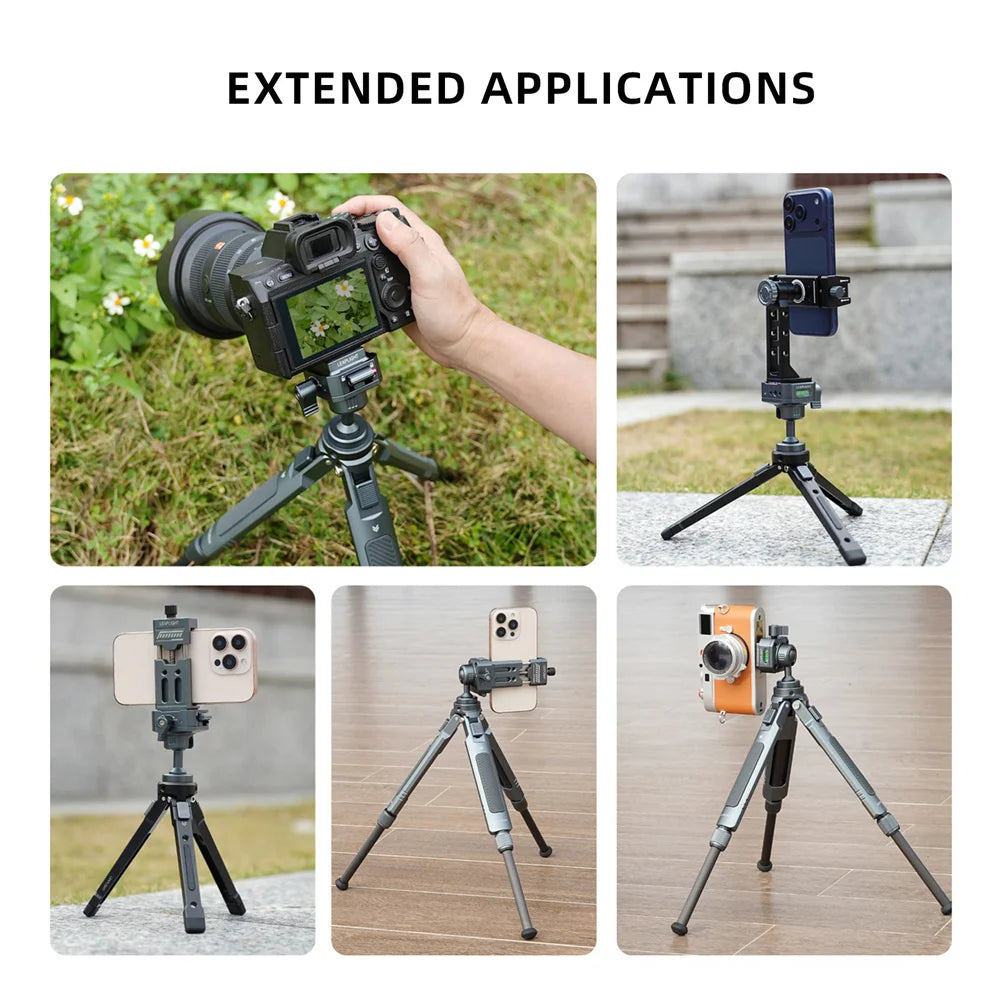 LEAPLIGHT Inverted Gimbal Tripod Adapter Base with 1/4" & Arca, 360° Rotating Ball Head