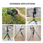 LEAPLIGHT Inverted Gimbal Tripod Adapter Base with 1/4" & Arca, 360° Rotating Ball Head