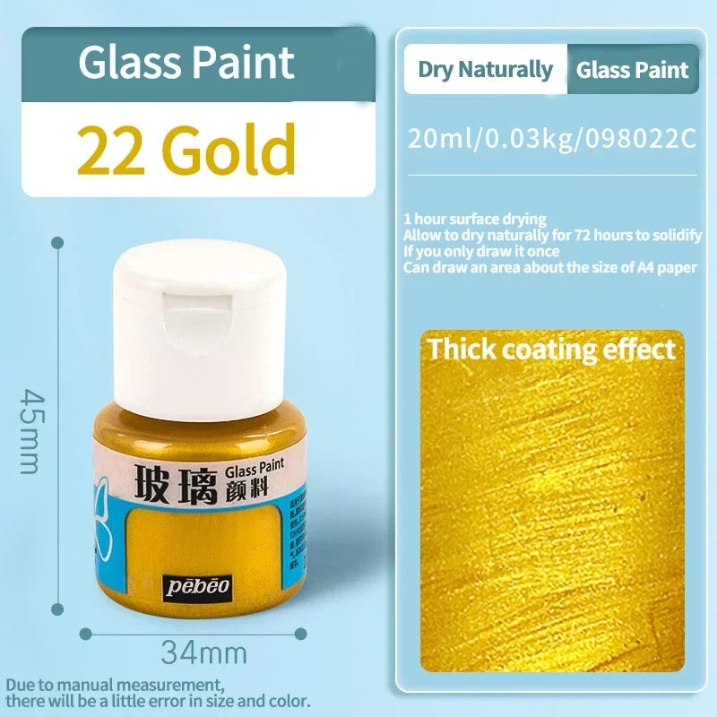 Waterproof Glass Paint 20/25ml Sun-Resistant Acrylic Paints For Artist Drawing Painting Pigment Hand Painted Glass Paint DIY