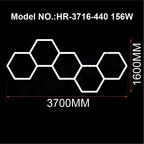 Hexagon LED lighting for Garage Barbecue Shop Barbershop Gym Bar Car Detailing Showroom 4S Workshop Ceiling Light Honeycomb Tube