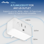 Shelly Plug US Gen4 Zigbee Certified Matter Compatible Wifi Smart Socket With Power Monitoring Bluetooth Connectivity