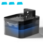 2.2L Automatic Pet Water Fountain for Cats & Dogs, Silent Induction Sensor, Rectangle