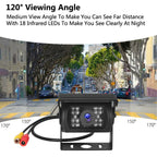 Bileeko 12-24v For RV Truck Bus Van Car IR Back Up Camera Night Vision System 7" Rear View Monitor 10m AV cable